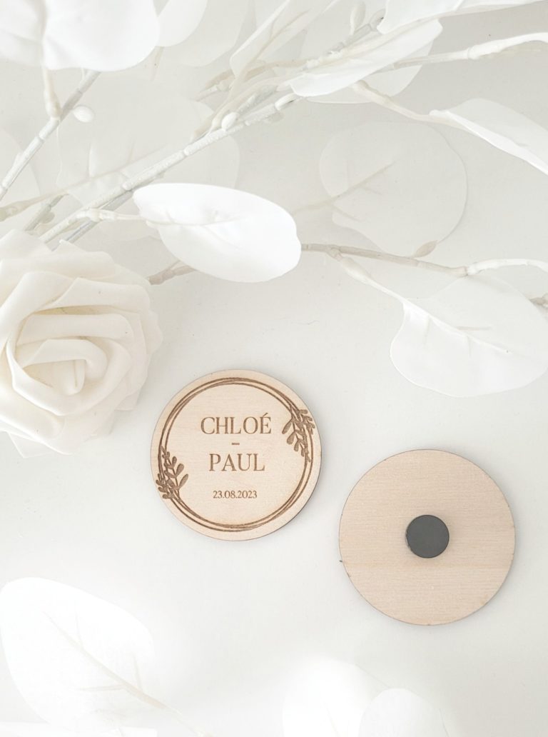 Badge personnalisé mariage