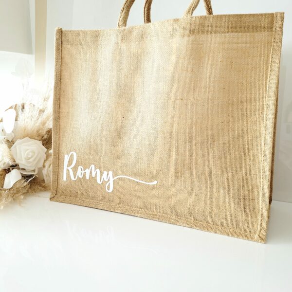 Sac Jute Modèle Prénom Tige