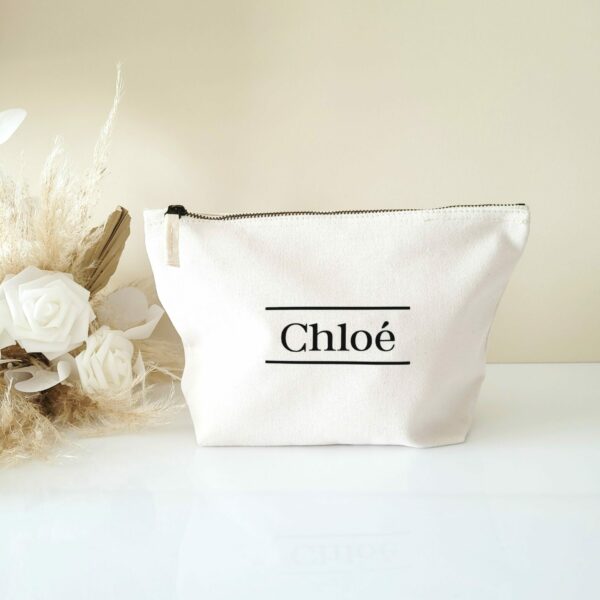 Pochette Coton motif Prénom Script