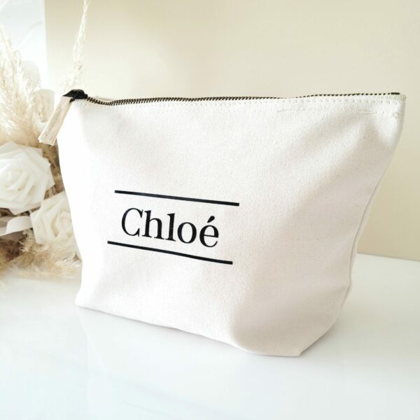 Pochette Coton motif Prénom Script