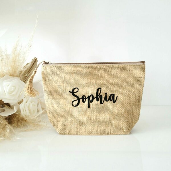 Pochette Jute motif Prénom Hello