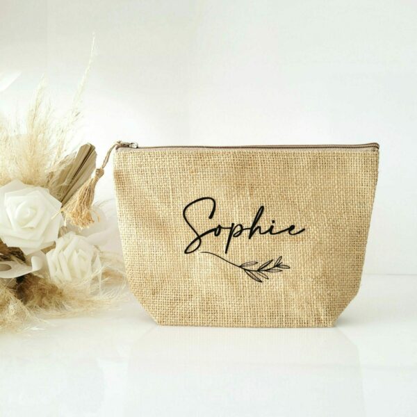 Pochette Jute motif Fleur Sophie