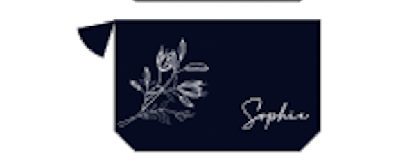 Pochette Jute motif Fleurs 2