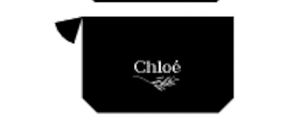 Pochette Jute motif Fleurs Chloé