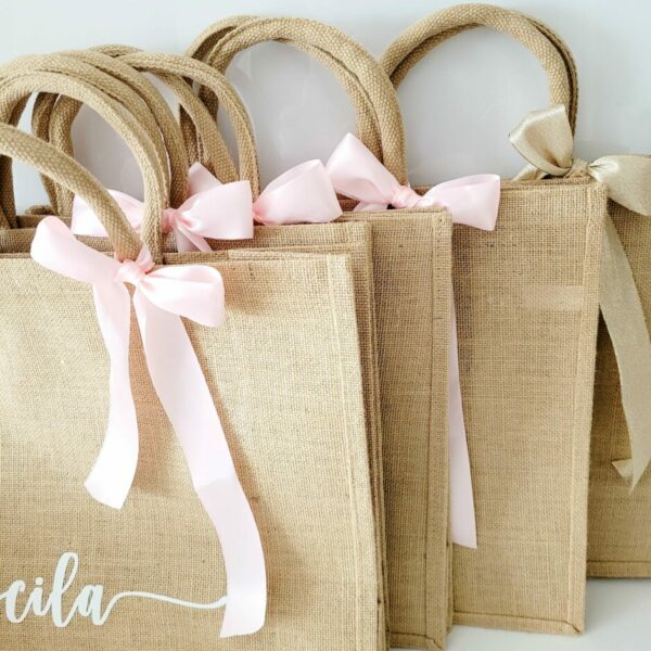 Sac Jute Modèle Prénom Hello