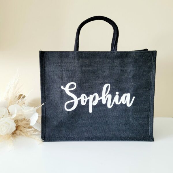 Sac Jute Modèle Prénom Hello