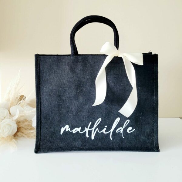 Sac Jute Modèle Prénom Bas