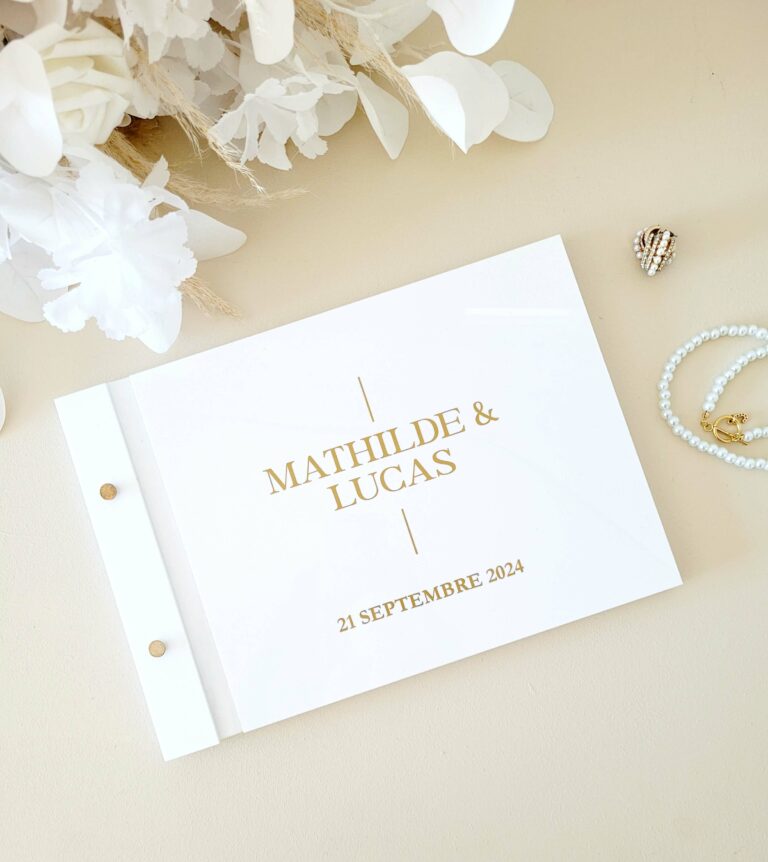 Livre d'or mariage personnalisé