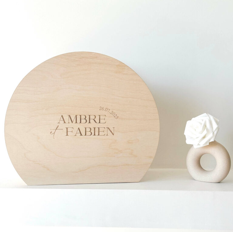 Urne mariage bois personnalisée