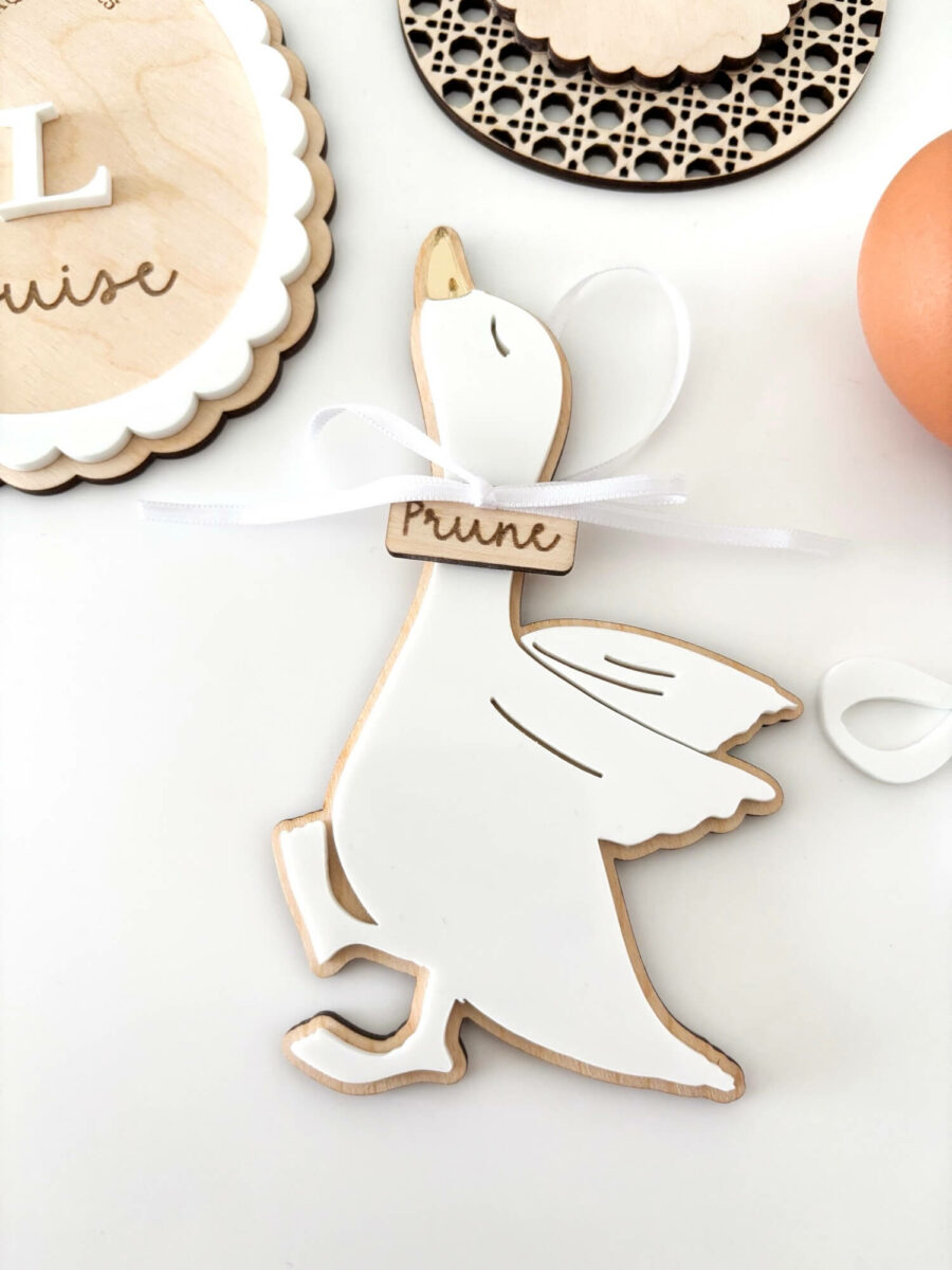 Oeufs pâques personnalisé en bois