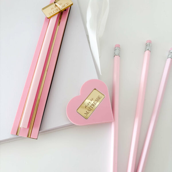 Marque Page Coeur Rose