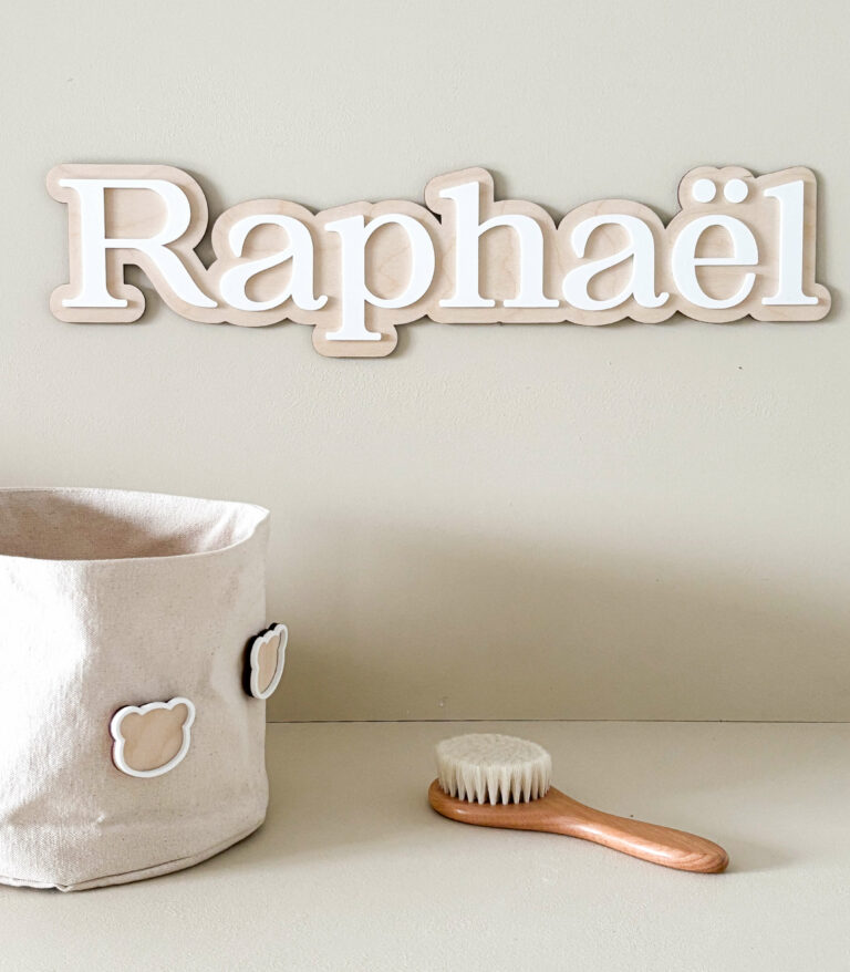 Prénom mural personnalisé chambre enfant