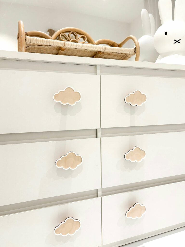 Décorations poignées chambre enfant nuage