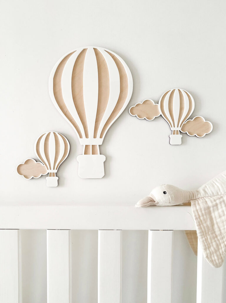 Décoration murale montgolfière chambre enfant