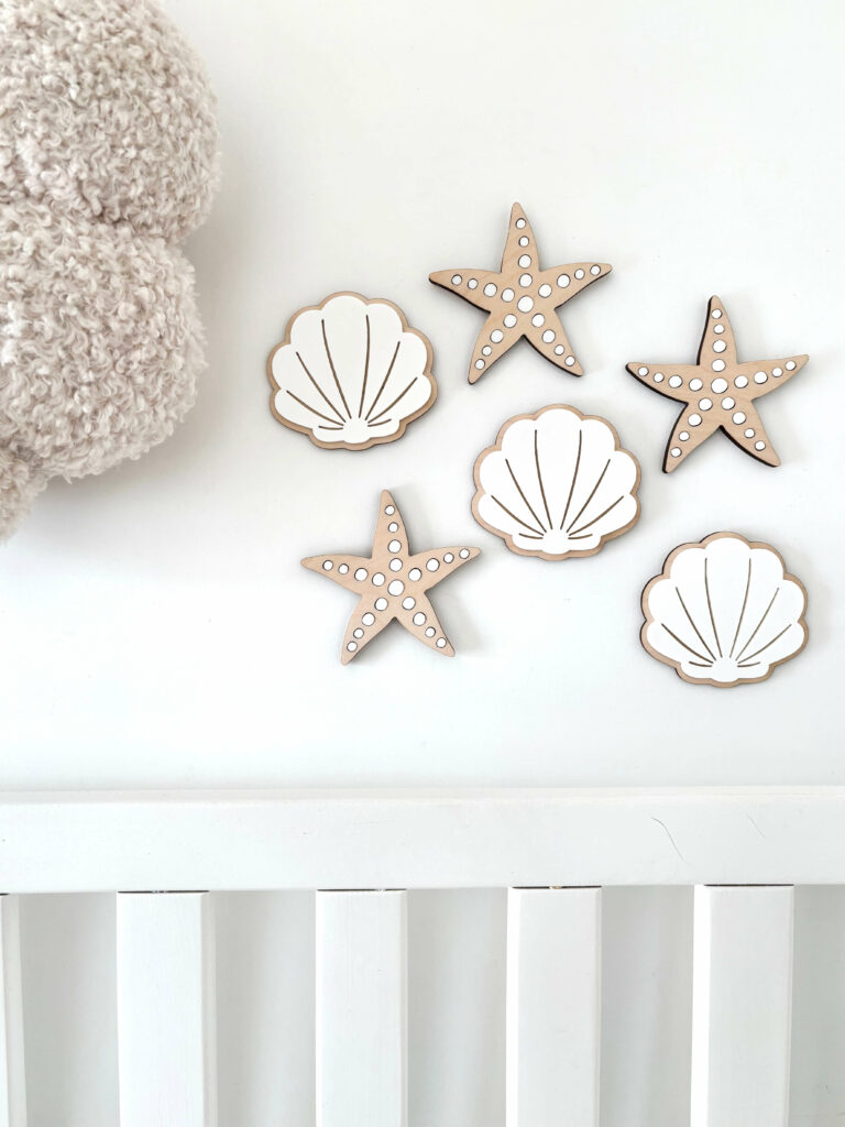 Décoration murale étoile de mer et coquillage chambre enfant