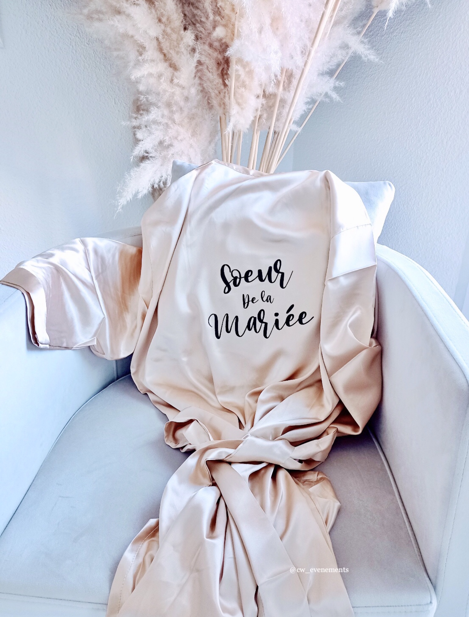 Peignoir personnalisé mariage